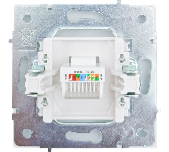 Розетка компьютерная Lezard ZIMA белая 704-0288-139