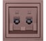 Розетка 2-ая компьютерная Lezard шоколад 704-7388-141 3