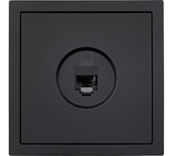 Розетка компьютерная Lezard ZIMA черный бархат 704-4288-139