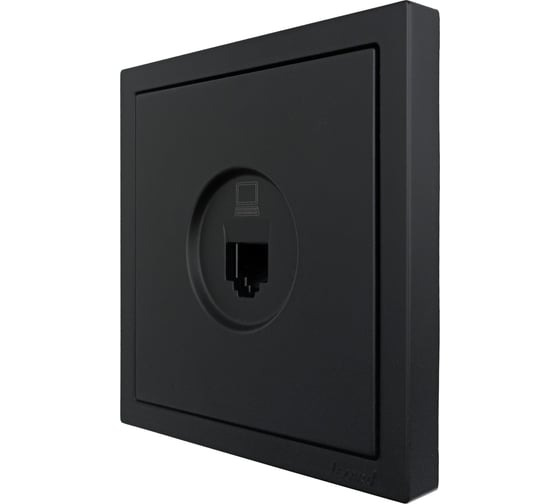 Розетка компьютерная Lezard ZIMA черный бархат 704-4288-139