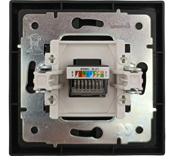 Розетка компьютерная Lezard ZIMA черный бархат 704-4288-139