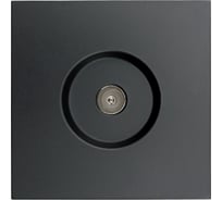 Розетка ТВ Lezard ZIMA проходная, черный бархат 704-4288-129