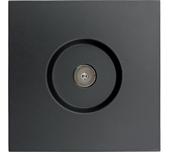 Розетка ТВ Lezard ZIMA оконечная, черный бархат 704-4288-130 1