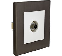 Розетка ТВ Luxar Mosaic с/у оконечная белая/титан с рамкой (20.040.01) 4606400430384