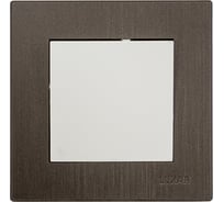 Переключатель Luxar Mosaic с/у 1-кл. на 2 направления белый/титан с рамкой, 250В 10А (20.003.01) 4606400430346