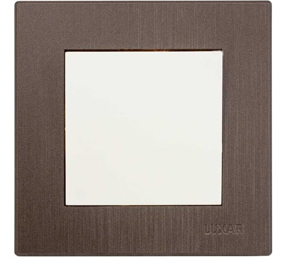 Выключатель Luxar Mosaic с/у 1-кл. белый/титан с рамкой, 250В 10А (20.001.01) 4606400430322