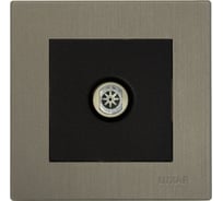 Розетка ТВ Luxar Mosaic с/у оконечная черная/титан с рамкой (20.040.03) 4606400430667