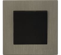 Переключатель Luxar Mosaic с/у 1-кл. на 2 направления черный/титан с рамкой, 250В 10А (20.003.03) 4606400430629