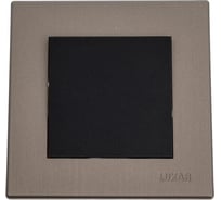 Выключатель Luxar Mosaic с/у 1-кл. черный/титан с рамкой, 250В 10А (20.001.03) 4606400430605