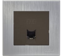 Розетка компьютерная Luxar Mosaic с/у RJ-45 титан/серебро с рамкой (20.045.05) 4606400430582