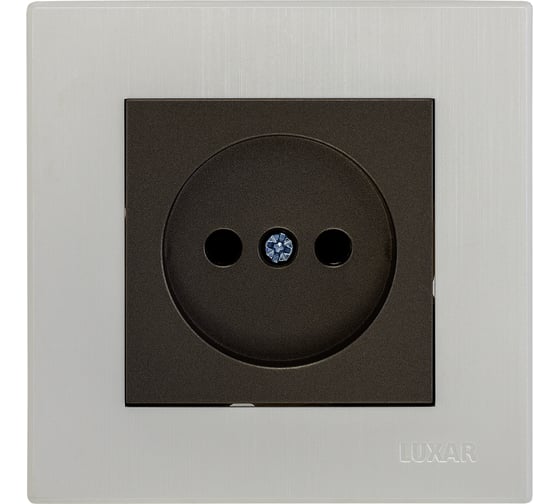 Розетка Luxar Mosaic с/у без з/к титан/белая с рамкой, 250В 16А (20.020.04) 4606400430421