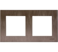 Рамка Luxar Mosaic на 2 поста титан горизонт. (20.902.04) 4606400430834