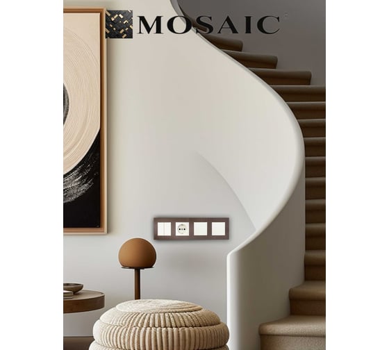Рамка Luxar Mosaic на 4 поста титан горизонт. (20.904.04) 4606400430858