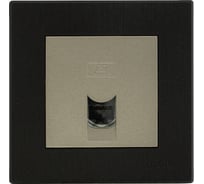 Розетка компьютерная Luxar Mosaic с/у RJ-45 титан/черная с рамкой (20.045.06) 4606400430728