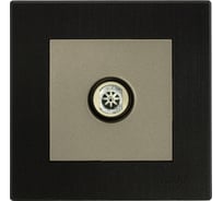 Розетка ТВ Luxar Mosaic с/у оконечная титан/черная с рамкой (20.040.06) 4606400430735