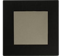 Выключатель Luxar Mosaic с/у 1-кл. титан/черный с рамкой, 250В 10А (20.001.06) 4606400430674