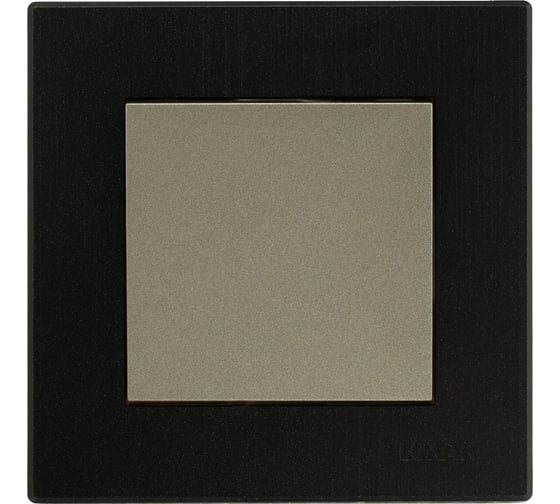 Выключатель Luxar Mosaic с/у 1-кл. титан/черный с рамкой, 250В 10А (20.001.06) 4606400430674