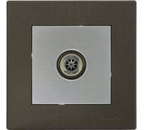 Розетка ТВ Luxar Mosaic с/у оконечная серебро/титан с рамкой (20.040.02) 4606400430520