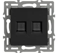 Механизм компьютерной розетки Arlight двойной SCT-MPC2-PL-BK 1шт 045337