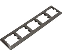 5-местная горизонтальная рамка Systeme Electric Glossa графит GSL001305