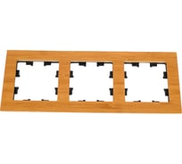 3-местная рамка Systeme Electric AtlasDesign Nature дерево бамбук ATN353203