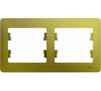 2-местная горизонтальная рамка Systeme Electric Glossa фисташковый GSL001002