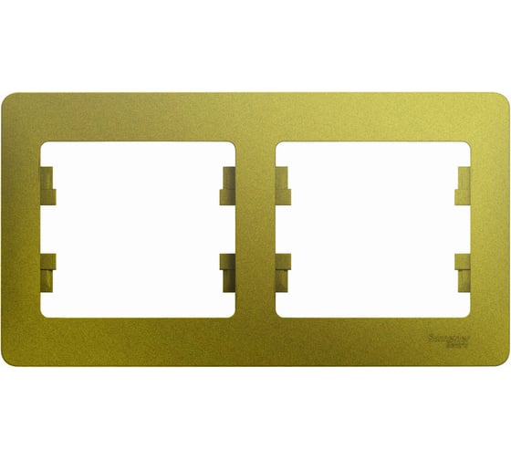 2-местная горизонтальная рамка Systeme Electric Glossa фисташковый GSL001002 1