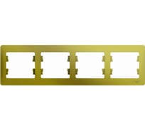 4-местная горизонтальная рамка Systeme Electric Glossa фисташковый GSL001004
