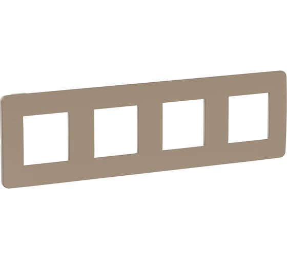 4-местная рамка Systeme Electric UNICA STUDIO песочный/бежевый NU280827 1