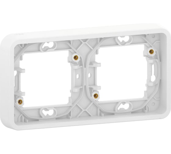 2-местная горизонтальная рамка Systeme Electric Mureva Styl белый IP55 MUR39101