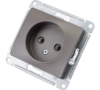 1-местный механизм розетки Systeme Electric скрытой проводки Glossa 16А IP20 250В без заземления графит GSL001341