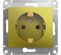 1-местный механизм розетки Systeme Electric скрытой проводки Glossa 16А IP20 250В с заземлением фисташковый GSL001043