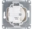 1-местный механизм розетки Systeme Electric скрытой проводки Glossa 16А IP20 250В без заземления платина GSL001241 5
