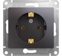 1-местный механизм розетки Systeme Electric скрытой проводки Glossa 16А IP20 250В с заземлением графит GSL001343