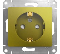 1-местный механизм розетки Systeme Electric скрытой проводки Glossa 16А IP20 250В с заземлением фисташковый GSL001045