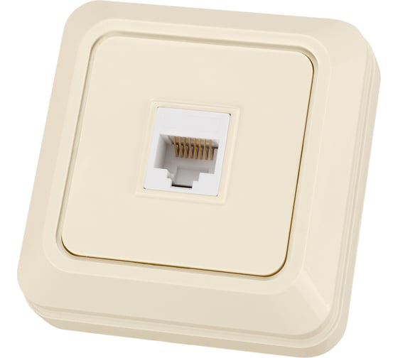 Розетка компьютерная TDM ELECTRIC (RJ-45) открытой установки IP20, сл. кость Ладога SQ1801-0117