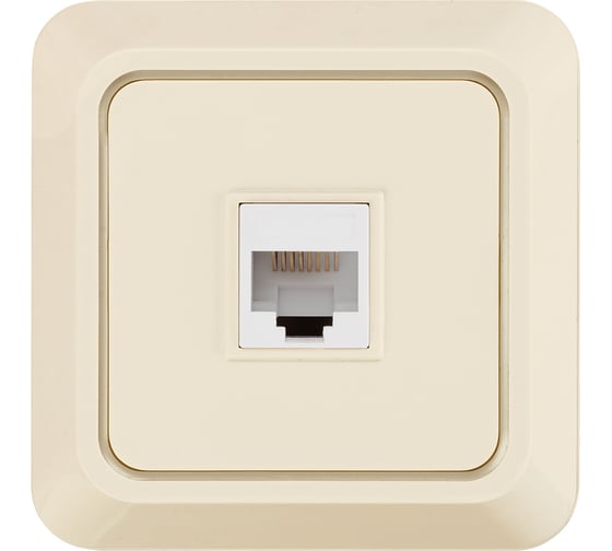 Розетка компьютерная TDM ELECTRIC (RJ-45) открытой установки IP20, сл. кость Ладога SQ1801-0117