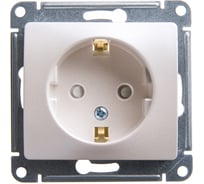 1-местный механизм розетки Systeme Electric скрытой проводки Glossa 16А IP20 с заземлением перламутр GSL000645