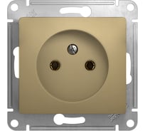 1-местный механизм розетки Systeme Electric скрытой проводки Glossa 16А IP20 без заземления титан GSL000441