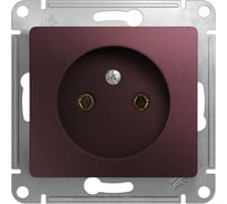 1-местный механизм розетки Systeme Electric скрытой проводки Glossa 16А IP20 250В без заземления баклажан GSL001141