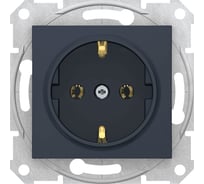 1-местный механизм розетки Systeme Electric скрытой проводки Sedna 16А IP20 250В с заземлением графит SE SDN3000570