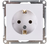 1-местный механизм розетки Systeme Electric скрытой проводки W59 16А IP20 с заземлением без защитных шторок белый RS16-154-1-86