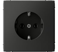 Розетка с заземлением Systeme Electric ArtGallery, 16 А, механизм, быстрозажимная клемма, БАЗАЛЬТ GAL001443S