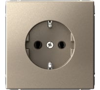 Розетка с заземлением Systeme Electric ArtGallery, 16 А, механизм, быстрозажимная клемма, ШАМПАНЬ GAL000543S