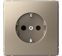 Розетка с заземлением со шторками Systeme Electric ArtGallery, 16 А, механизм, быстрозажимная клемма, ШАМПАНЬ GAL000545S