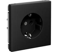 Розетка с заземлением Systeme Electric ArtGallery, 16 А, механизм, быстрозажимная клемма, КАРБОН GAL001043S