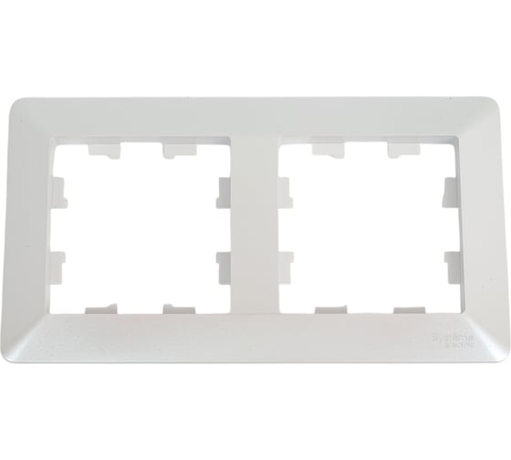 2-постовая рамка Systeme Electric ATLASDESIGN AIR жемчуг/дымчатый белый ATN220402