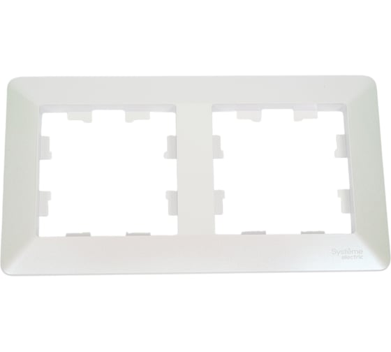 2-постовая рамка Systeme Electric ATLASDESIGN AIR жемчуг/дымчатый белый ATN220402