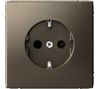 Розетка с заземлением со шторками ArtGallery Systeme Electric 16А, быстрозажимные клеммы, механизм, Мокко GAL000645S