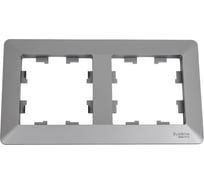 2-постовая рамка Systeme Electric ATLASDESIGN AIR сталь/дымчатый черный ATN220902